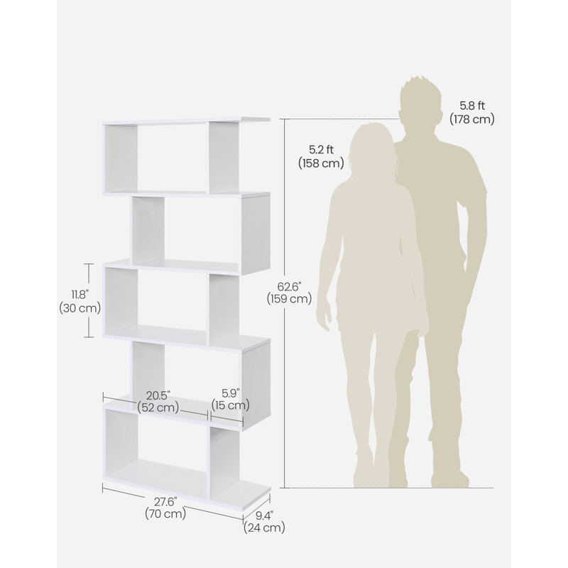 137.5 cm H x 56 cm W Steel Standard Bookcase