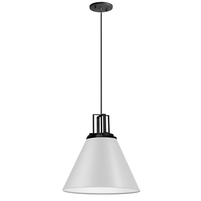Sonus 1 Light Incandescent Pendant, Matte White