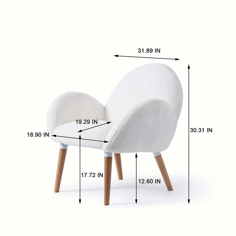 Chaise d'appoint en bois massif Linsdey