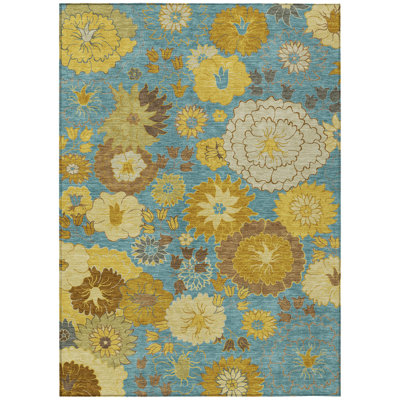Machine Washable Indoor/Outdoor Emelia ACN2294 Floral Rug