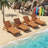 Outdoor Lounge Chair Set of 4 with 5-Position Adjustable, Pool Lounge Chair with Portable Wheels, Cup Holder, HDPE Tanning Chair for Outside, Poolside, Patio-1615306785-1615306796