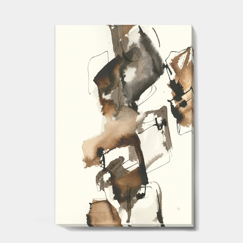 Gold Glam Squares II - reproduction d'art sur toile tendue, H 46 po x l 36 po x P 1,5 po
