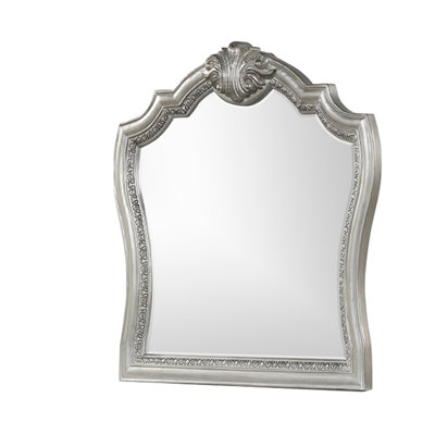Destiny Traditional Style Mirror Made With Wood Frame In Silver