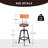 Borotice Swivel Adjustable Height Counter Stool with Metal Frame-364351694-371390146