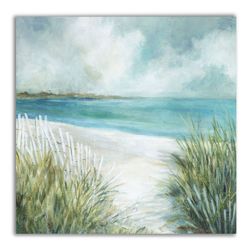 Coastal Fences - Peinture sur toile, H 16 po x l 16 po x P 1,5 po