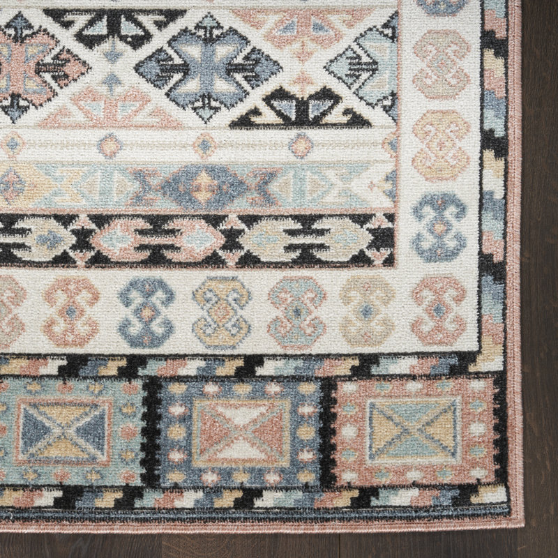 Union Rustic Ladaisha Machine Washable Multicolor Bohemian Indoor Rug, Runner2' x 6'