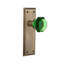 New York Plate with Waldorf Emerald Door Knob-1171779395