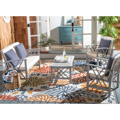 Calhoun 4 Piece Sofa Seating Group with Cushions