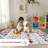 Clair Moroccan Power Loom Performance Ivory, Beige, Gray, Blue, Orange, and Magenta Rug-1267036330