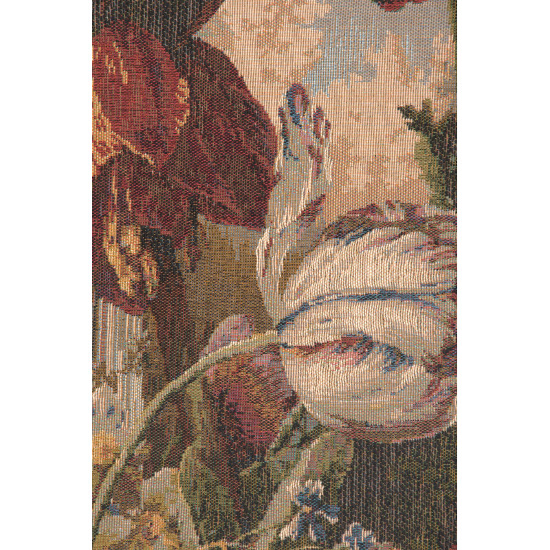 Floral Cotton Blend Pillow Cover