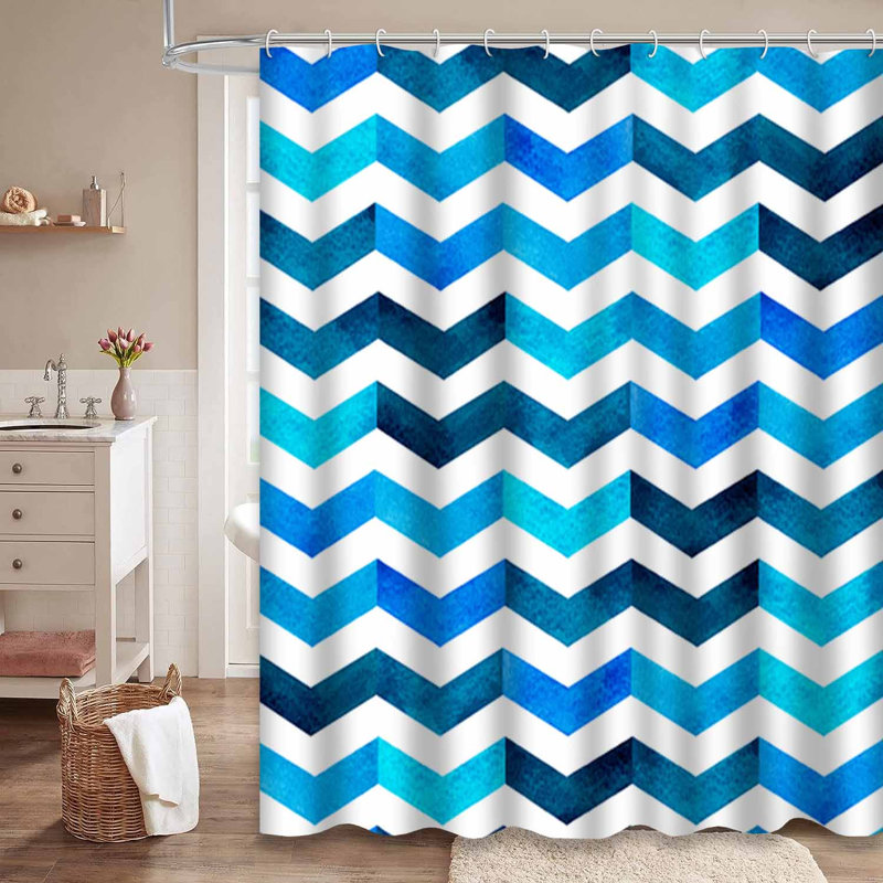 Rideau de douche avec 12 crochets, L 72 po x l 78 po