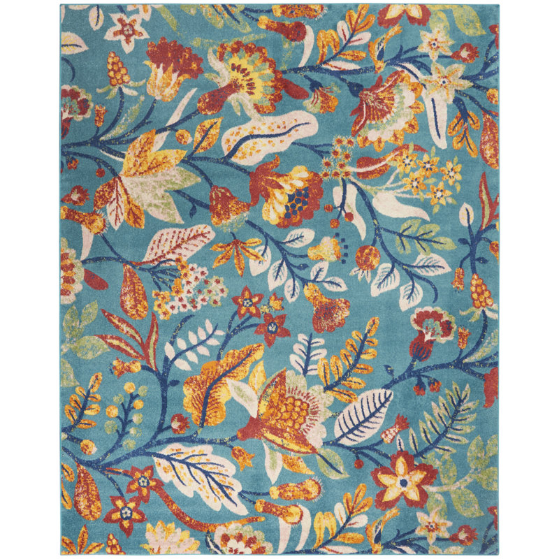 Actis Floral Indoor Rug, Rectangle 9' x 12'