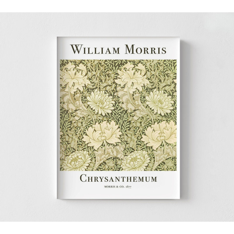 «Chrysanthemum» par William Morris, reproduction de motif floral, affiche de fleur classique, œuvre de William Morris, idée de cadeau d'anniversaire de grand-mère fleur