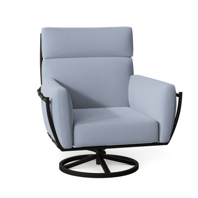 Majorca Wrought Aluminum Outdoor Swivel Rocker Lounge