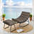 Patio Outdoor Lounge Chair Rocking Chair With Ottoman-1062662866