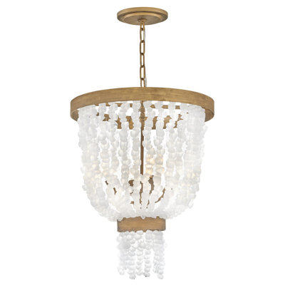 Dune Four-Light Hand-Strung Sea Glass Pendant Fixture