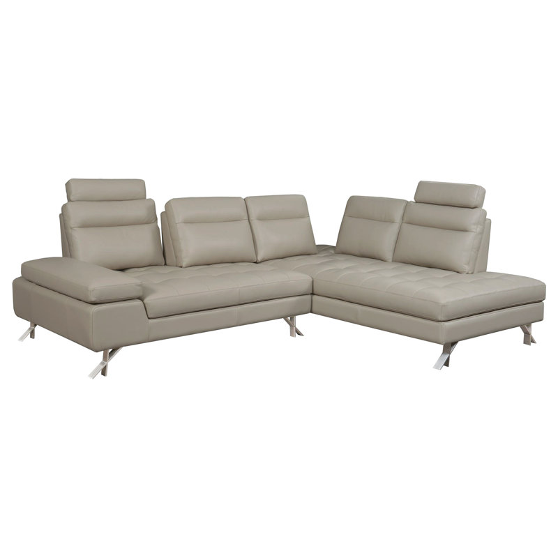 Canapé modulaire en cuir véritable Abington , Face à la droite