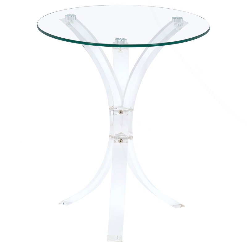 Table d'appoint en acrylique transparent