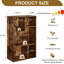 Lowene Cube Bookcase Vertical Horizontal Irregular Open Shelf Bookcase-1090160799