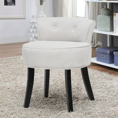 Anakin Luxe Dressing Stool: Two-Tone Elegance & Multi-Color Comfort