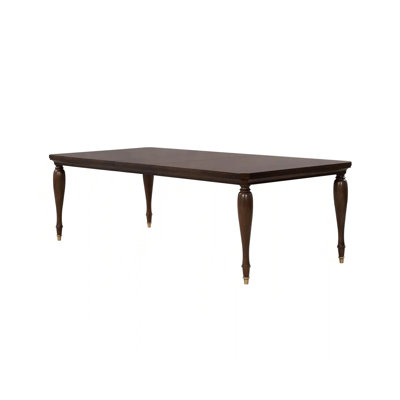76" W Transitional Dining Table W/ 18" Leaf, Dark Cherry