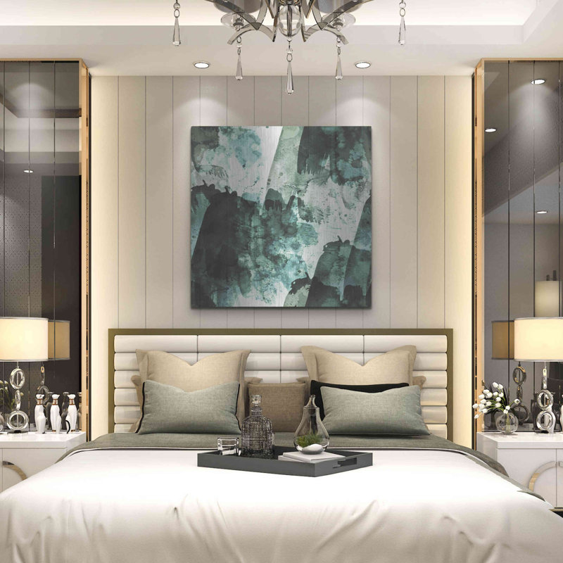 Orren Ellis «Emerald and Moss Green» par Iris Lehnhardt, art mural en métal, H 36 po x l 36 po