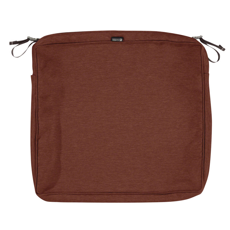 Pina Outdoor Lounge Chair Cushion Cover, Henna Red, 3" H x 21" W x 19" D