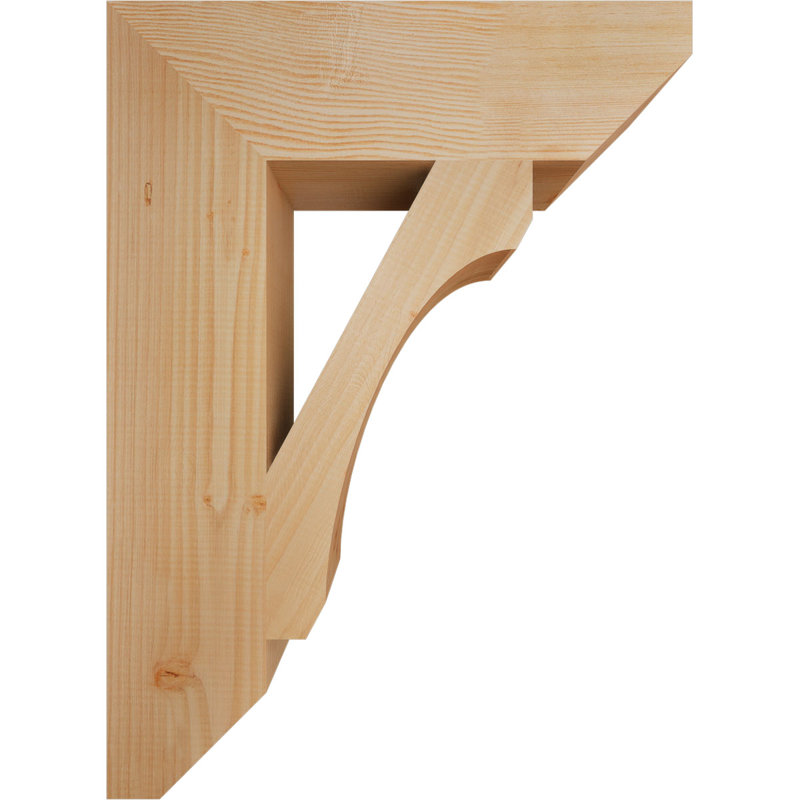 Support en bois / corbeau, H 30 po x l 5,5 po x P 22 po, Douglas (lisse)