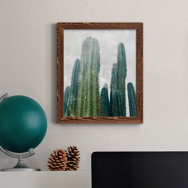 Aruba Cacti I - cadre photo, impression sur toile, H 37,5 po x l 27,5 po x P 1,5 po, Érable