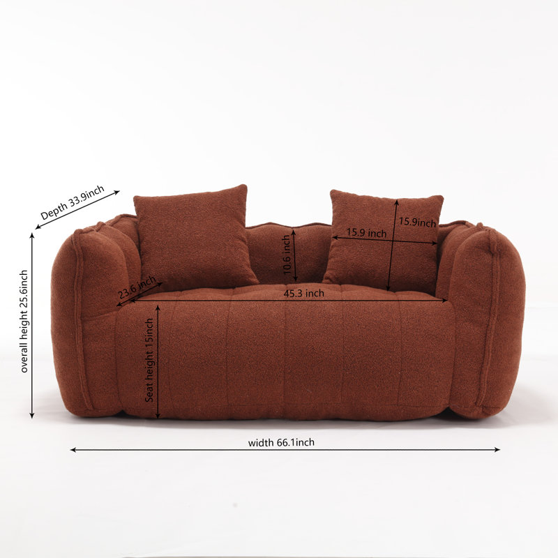 Pouf divan, Chenille rouge