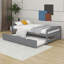 Lit plateforme simple avec lit gigogne Epine-396197221