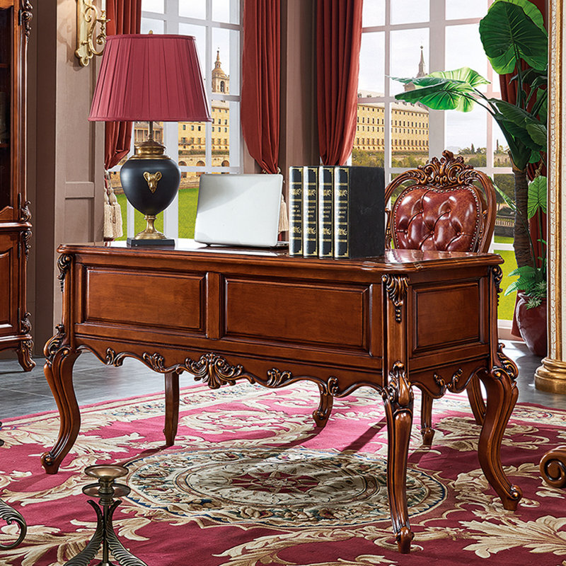 European style desk, 31.1" H x 55.12" W x 25.59" D