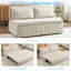 Grand canapé-lit convertible grand, beige-372499408