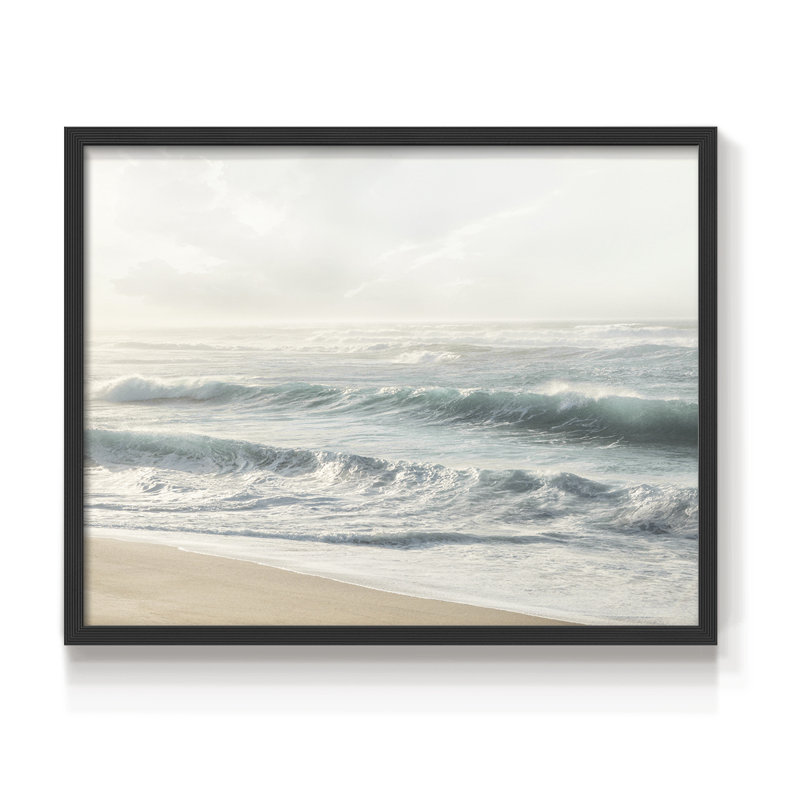 Gentle Waves -Framed Print - Restickable, H 8 po x l 10 po, Noir, noir, noir, noir