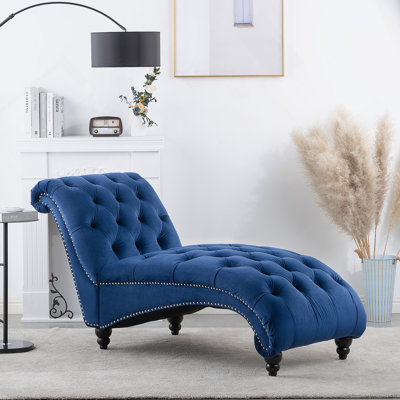 Chaise longue sans accoudoirs touffetée