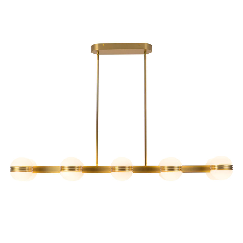 Selene 4-ft Gold dimmable LED Linear Pendant, Brushed Gold
