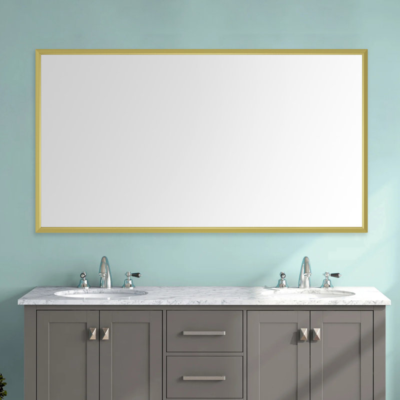 Miroir mural en aluminium brossé, 48 po x 84 po