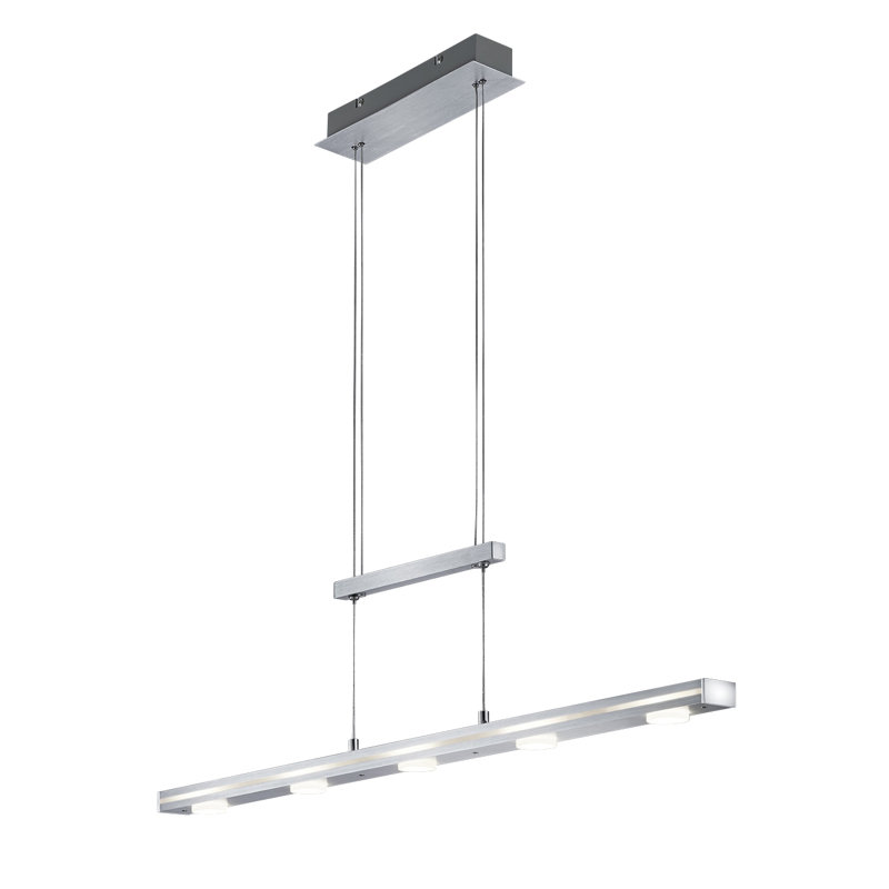 Luminaire suspendu linéaire pour îlot de cuisine 5 lumières Aquilla