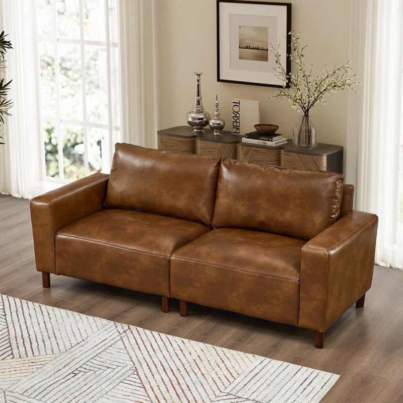 Grande causeuse 78,5 po, Brun