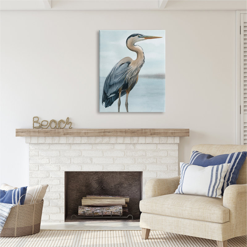 «Stupell Industries Coastal Heron Portrait» par Grace Popp, H 40 po x l 30 po x P 1,5 po