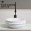 Lavabo vasque rond en céramique matelassé à motif de losanges - Lavabo de salle de bain compact avec drain inclus