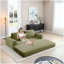 Canapé-lit pliant convertible 2-en-1, canapé-lit en velours côtelé moderne avec 2 * coussins, canapé-lit modulaire sans dossier avec lit escamotable Futon, canapé-lit modulaire pliable pour le salon - vert-57595083