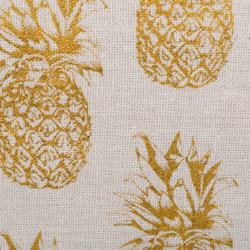 Panier en tissu rond à ananas Amaro, H 15 po x l 16 po x P 16 po
