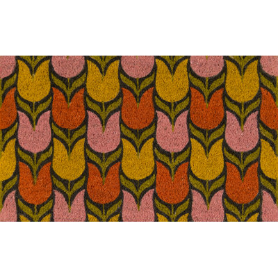 Non-Slip Floral Doormat