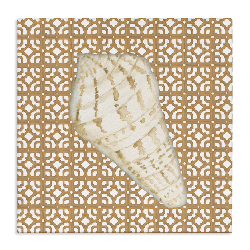 Carreau côtier et toile de coquillage, conception par Lee Ann Sanders, H 17 po x l 17 po