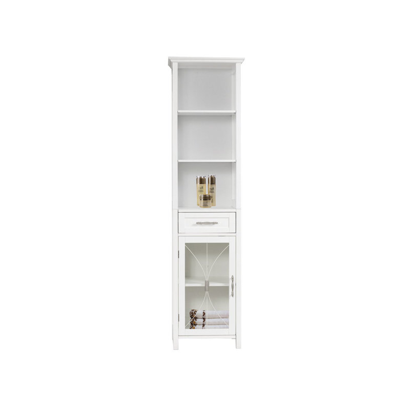 Baily Solid Wood Freestanding Linen Cabinet