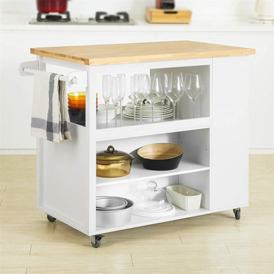 Darson Wood Kitchen Cart