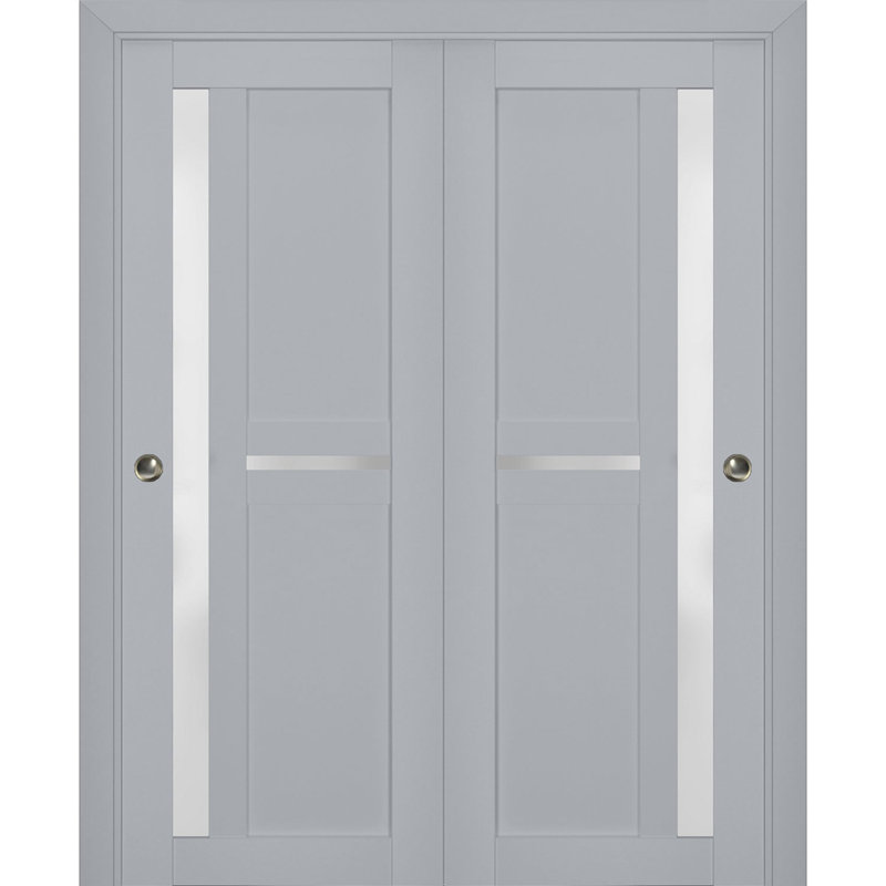 Portes de placard Veregio, 64 po x 96 po, Gris
