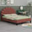 Neppur Platform Bed With Flower Pattern Headboard-1454224478-1454224475