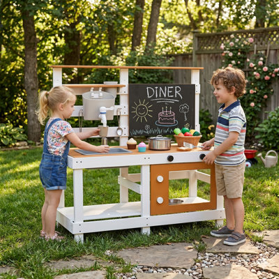 Woodland Mud Kitchen - Cuisine de jeu extérieure pour enfants avec évier fonctionnel